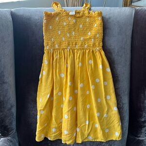 Girls Yellow Polka Dot Dress